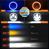 Nilight 7 Inch Round LED Halo Headlights w/Turn Signal Amber Light Blue DRL High Low Beam 7Inch Headlight Compatible with 2007 2008 2009 2010 2011 2012 2013 2014 2015 2016 2017 2018 Wrangler JK JKU, view 3
