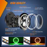 Nilight 7 Inch Round LED Halo Headlights w/Turn Signal Amber Light Green DRL High Low Beam 7 Inch Headlight Compatible with 2007 2008 2009 2010 2011 2012 2013 2014 2015 2016 2017 2018 Wrangler JK JKU, view 2