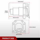 Nilight 7 Pin Male Trailer Round RV Blade Connector Socket, view 2