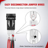 Nilight 2 PCS 7 Pin Rocker Switch Jumper Wires Set for 7Pin Toggle On/Off Rocker Switch Wiring fot Automotive Polaris Ranger RZR ATV Console Switch Install 1 Set Switch Not Included, view 5