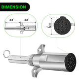 Nilight 7-Way Roumd Plug W/Spring Guard Male Plug, view 2
