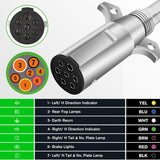 Nilight 7-Way Roumd Plug W/Spring Guard Male Plug, view 3