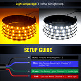 Nilight 70 Inch 216 Leds Running Board Amber White Light Strip (Pair), view 5
