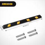Nilight 72 Inch Parking Curb - Heavy Duty Rubber Garage Car Stopper Parking Aid with Reflective Strips for Large Vehicles, 1-Pack, view 4
