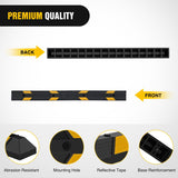 Nilight 72 Inch Parking Curb - Heavy Duty Rubber Garage Car Stopper Parking Aid with Reflective Strips for Large Vehicles, 2-Pack, view 4