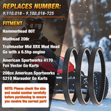 Nilight 725 Go Kart Drive Belt Fit for Hammerhead 80T Mudhead 208R 14704 Trailmaster Mid Karts MB200 XRX Mud Head Go Kart 6.5HP Engine 30 Series Torque Converter Belt Replacement 9.100.018-725, 3 Pack, view 4