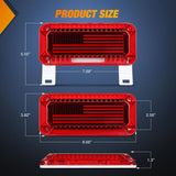 Nilight 72Leds LED RV White License Plate Red Tail Lights, view 2
