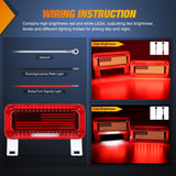 Nilight 72Leds LED RV White License Plate Red Tail Lights, view 3