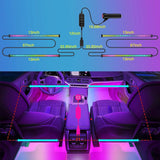 Nilight 72Leds RGBIC Interior Light Strip APP RF Remote Control 4PCS, view 2