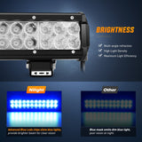 Nilight 72W 12Inch Spot Flood Combo Led Light Bar- Blue Beam, view 3