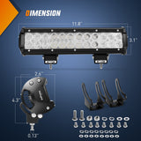 Nilight 72W 12Inch Spot Flood Combo Led Light Bar Green, view 2