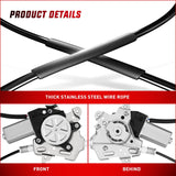 Nilight 741-348 Window Regulator/Motor Front Driver Side Compatible with Nissan Frontier 2005 2006 2007 2008 2009 2010 2011 2012 2013 2014 2015 only use Connector 2 Pins, view 3