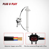 Nilight 741-348 Window Regulator/Motor Front Driver Side Compatible with Nissan Frontier 2005 2006 2007 2008 2009 2010 2011 2012 2013 2014 2015 only use Connector 2 Pins, view 4