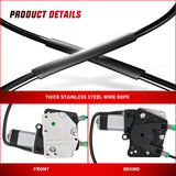Nilight 741-648 Power Window Regulator and Motor Front Passenger Side Compatible with Dodge Dakota 2000 2001 2002 2003 2004,Dodge Durango 1998 1999 2000 2001 2002 2003,Front Left Side, view 3