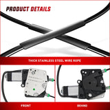 Nilight 741-649 Power Window Regulator and Motor Front Driver Side Compatible with Dodge Dakota 2000 2001 2002 2003 2004,Dodge Durango 1998 1999 2000 2001 2002 2003,Front Left Side, view 3