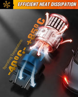 Nilight 7440 7443 T20 4014 63SMD Red LED Bulbs (Pairs), view 2
