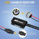 Nilight 7440 LED CANbus Decoder, Anti-Flickering Harness Load Resistor Kit Turn Signal Error Warning Canceller, Pack of 2 | Helps Reduce Hyper Flash, Flickering and Dashboard Error Warnings, Pack of 2, view 3