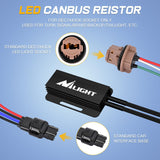 Nilight 7443 CK LED CANbus Decoder Turn Signal Anti-Flicker Resistor | Helps Reduce Hyper Flash, Flickering and Dashboard Error Warnings, Pack of 2, view 3