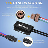 Nilight 7443 LED CANbus Decoder, Anti-Flickering Harness Load Resistor Kit Turn Signal Error Warning Canceller, Pack of 2 | Helps Reduce Hyper Flash, Flickering and Dashboard Error Warnings, Pack of 2, view 3