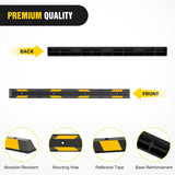 Nilight 79 Inch Heavy Duty Rubber Parking Curb, Extra-Long Driveway Garage Parking Stopper Block Aid for Large Vehicles, Trucks, and SUVs, view 3