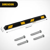 Nilight 79 Inch Heavy Duty Rubber Parking Curb, Extra-Long Driveway Garage Parking Stopper Block Aid for Large Vehicles, Trucks, and SUVs, view 4