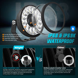 Nilight 7Inch 100W Round Offroad Light Hyper Spot Beam Work Light (Pair) | 14 AWG DT Connector Wiring Harness Kit, view 6