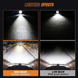 Nilight 7 Inch 120W 5800LM Round High Low Beam Built-in EMC LED Work Lights (Pair) | 14AWG DT Wire, view 4