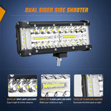Nilight 7 Inch 132W Side Shooter Triple Row Spot Flood LED Light Bars (Pair), view 3