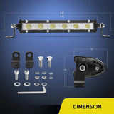 Nilight 7 Inch 18W 1530LM Ultra-Slim Flood LED Light Bar (Pair), view 2