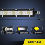 Nilight 7 Inch 18W 1530LM Ultra-Slim Flood LED Light Bar (Pair), view 3