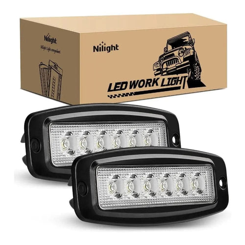 Nilight 7.4 Inch 18W Spot Led Work Lights (Pair)
