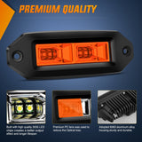Nilight 7Inch 40W Flush Mount Amber Flood LED Work Light (Pair), view 3