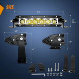 Nilight 7 Inch 30W 3600LM Slim Spot LED Light Bars (Pair), view 2