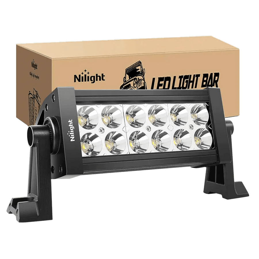 Nilight 7 Inch 36W Double Row Spot LED Light Bar