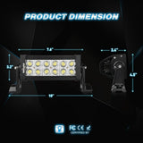 Nilight 7Inch 36W Spot LED Light Bar Led Off Road Driving Lights Fog Lamps and 1PC 16AWG Wiring Harness Kit- 2 Leads, view 2