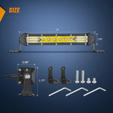 Nilight 7 Inch 48W 16LED Single Row Ultra-Slim Spot Flood LED Light Bars, view 2