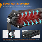 Nilight 7 Inch 48W 16LED Single Row Ultra-Slim Spot Flood LED Light Bars, view 5