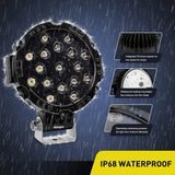Nilight 7 Inch 51W Round Black Case Spot LED Work Light (Pair), view 4