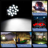 Nilight 7 Inch 51W Round Black Case Spot LED Work Light (Pair), view 6