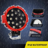 Nilight 7 Inch 51W Round Red Case Spot LED Work Light (Pair), view 4