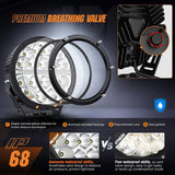 Nilight 7 Inch 90W 9850LM Round Spot Flood Built-in EMC DRL LED Work Lights (Pair) | 12AWG DT Wire, view 5