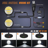 Nilight 7 Inch 90W 9850LM Round Spot Flood Built-in EMC DRL LED Work Lights (Pair) | 12AWG DT Wire, view 6