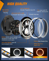 Nilight 7 Inch LED Halo Headlights For 2007-2017 Jeep Wrangler JK JKU (Pair), view 2