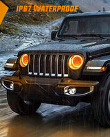 Nilight 7 Inch LED Halo Headlights For 2007-2017 Jeep Wrangler JK JKU (Pair), view 6