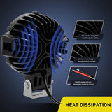Nilight 7 Inch Round 51W Flood Black Case LED Work Light (Pair), view 3
