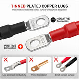 Nilight 7PCS 4 AWG Golf Cart Battery Cable Kit Pure Copper for Club Car DS | Heavy Duty Pure Copper AC/DC Wire Kits with Tinned Copper Lugs for 36V/48V Club Car DS 1994-up, view 6