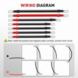 Nilight 7PCS 4 AWG Golf Cart Battery Cable Kit Pure Copper for EZGO TXT | Heavy Duty Pure Copper AC/DC Wire Kits with Tinned Copper Lugs for 36V/48V EZGO TXT 1994-up, view 2