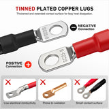 Nilight 7PCS 4 AWG Golf Cart Battery Cable Kit Pure Copper for EZGO TXT | Heavy Duty Pure Copper AC/DC Wire Kits with Tinned Copper Lugs for 36V/48V EZGO TXT 1994-up, view 5