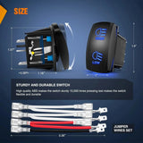 Nilight 7Pin DPDT On/Off Momentary High Low Beam Headlights Rocker Switch Blue, view 5