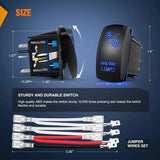 Nilight 7Pin DPDT On/Off Momentary NAV/ANC Lights Rocker Switch Blue, view 5